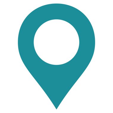 Harita işaretleyici düz yumuşak mavi renk simgesi