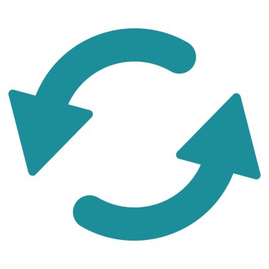 Saatin tersi yönde düz yumuşak mavi renk simgesi Yenile