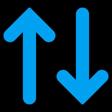 Dikey düz mavi renk simgesi ters çevir