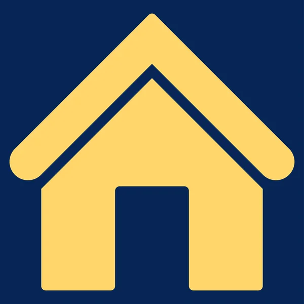 Home flat yellow color icon — Stock Photo, Image