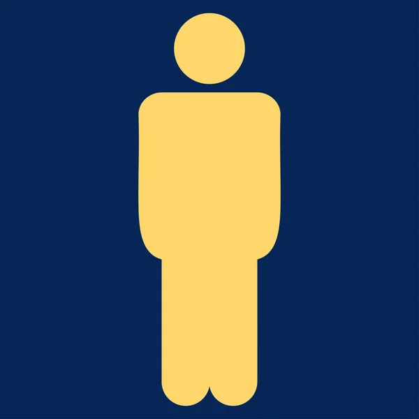 Hombre plano icono de color amarillo — Foto de Stock