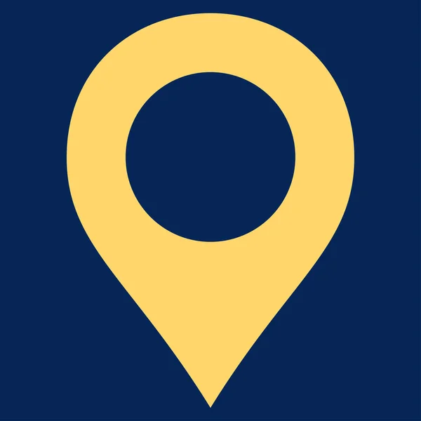 Mapa Marcador plano icono de color amarillo —  Fotos de Stock