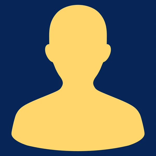 Kullanıcı düz sarı renk simgesi — Stok fotoğraf