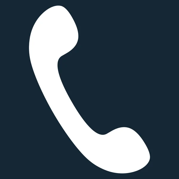 Phone flat white color icon — Stock Photo, Image