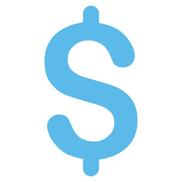 Dólar plano icono de color azul —  Fotos de Stock