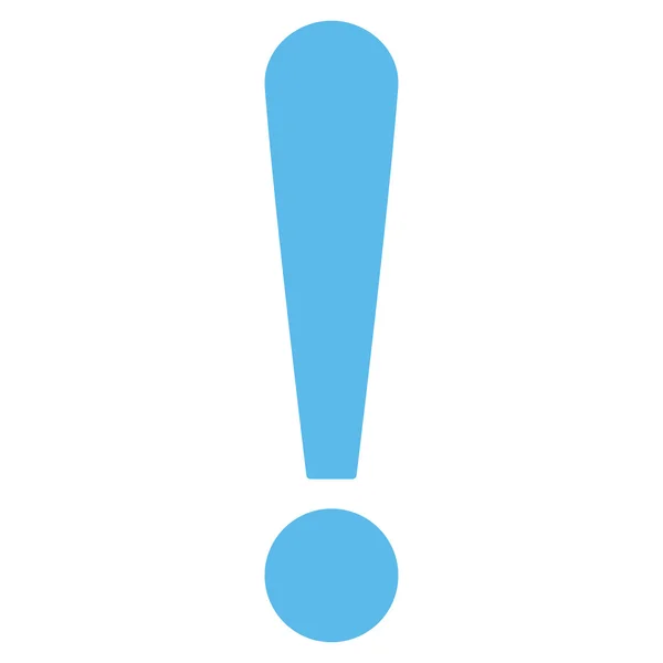 Exclamation Sign flat blue color icon — Stock Photo, Image