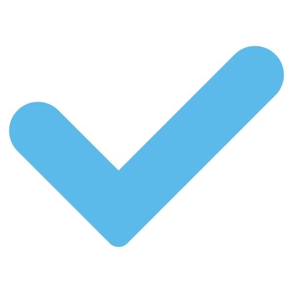 Yes flat blue color icon — Stock Photo, Image