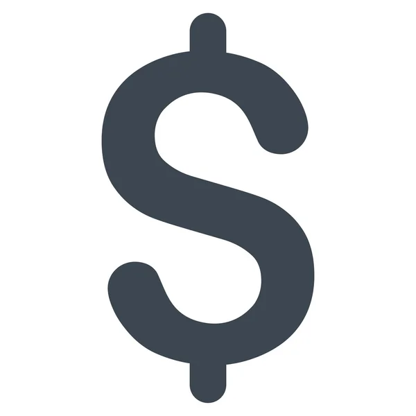 Dollar flat smooth blue color icon — Stock Photo, Image