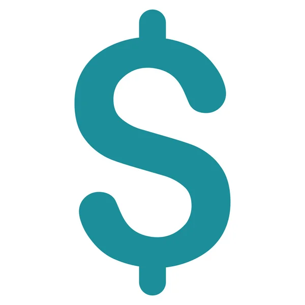 Dollar flat soft blue color icon — Stock Photo, Image