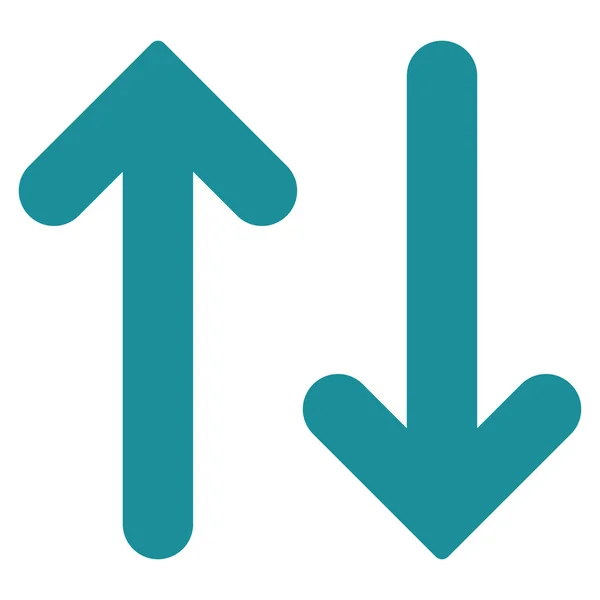 Flip vertikale flache weiche blaue Farbe Symbol — Stockfoto