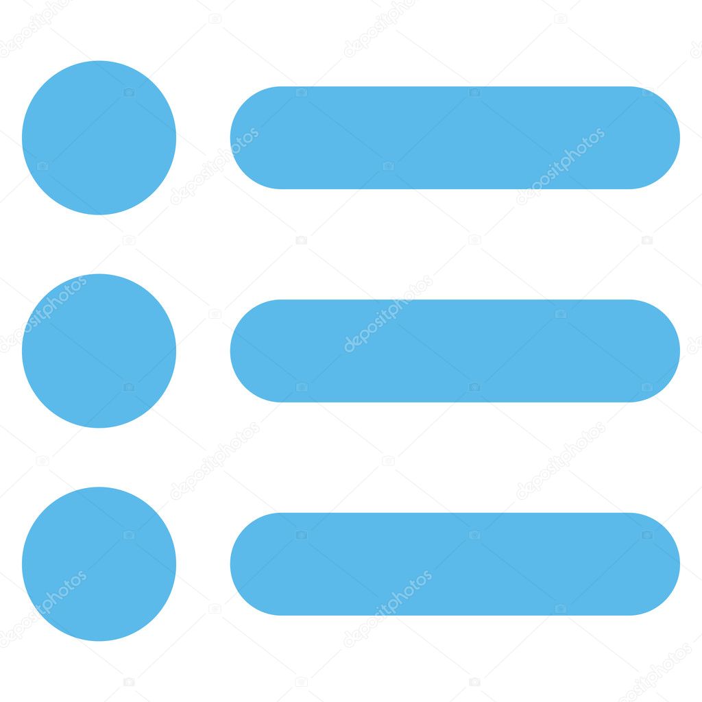 Items flat blue color icon