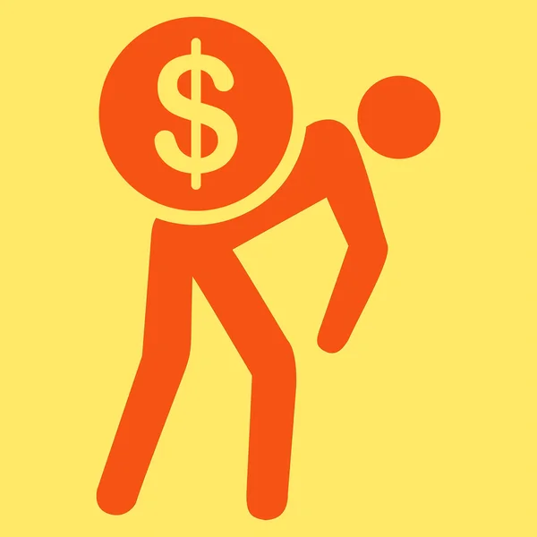 Pengar courier ikonen från Business Bicolor ange — Stockfoto