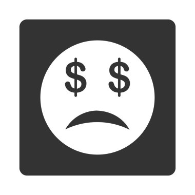 İflas Smiley simge ticaret düğmeleri Overcolor set