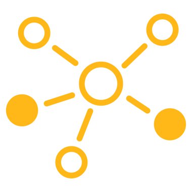 İlişkiler düz simgesi