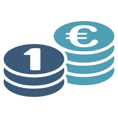 Paraları bir euro simgesini Bicolor Euro bankacılık kümesi'nden