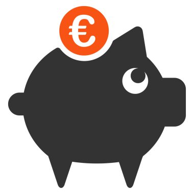 Kumbara simgesi Bicolor Euro bankacılık kümesi'nden