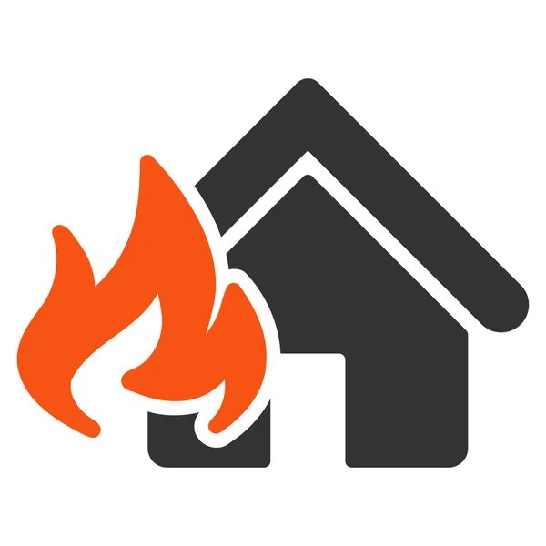 Fire Damage icon from Business Bicolor Set — Stock Photo, Image