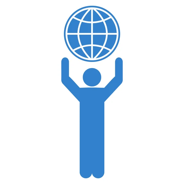 Globalistische Ikone aus dem Business-Bicolor-Set — Stockfoto