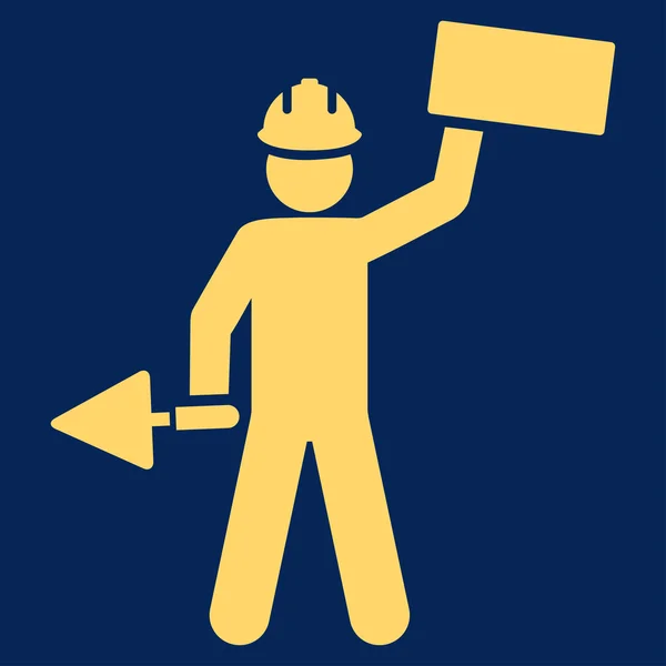 Builder Flat Icon — Stock Photo, Image