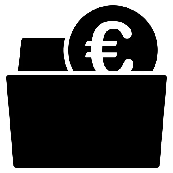从欧元银行设置双色钱包图标 — 图库照片