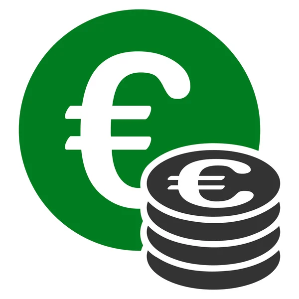 Euro mynt stack-ikonen från Bicolor Euro Banking ange — Stockfoto