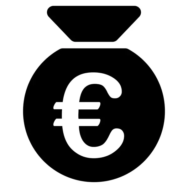 Geld tas icoon uit Bicolor Euro Banking instellen — Stockfoto