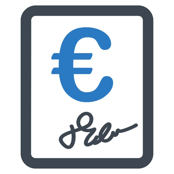 Icona del contratto BiColor Euro Banking Set — Foto Stock