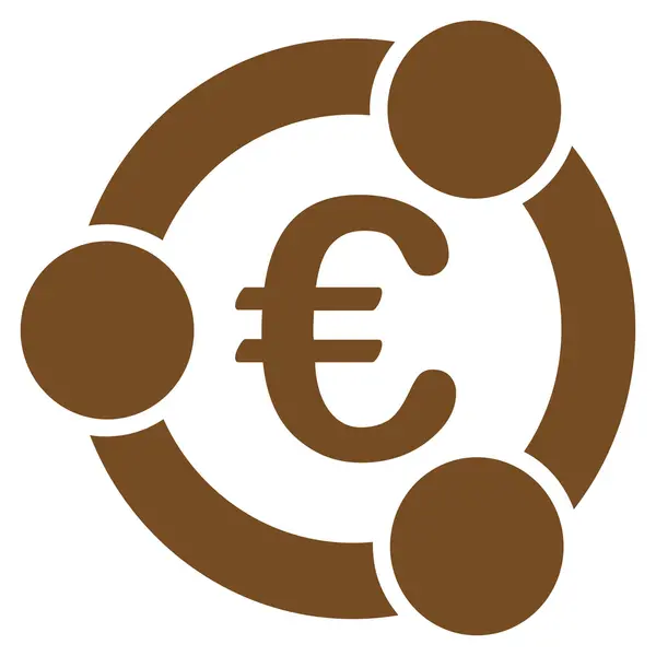 Ícone de colaboração do BiColor Euro Banking Set — Fotografia de Stock