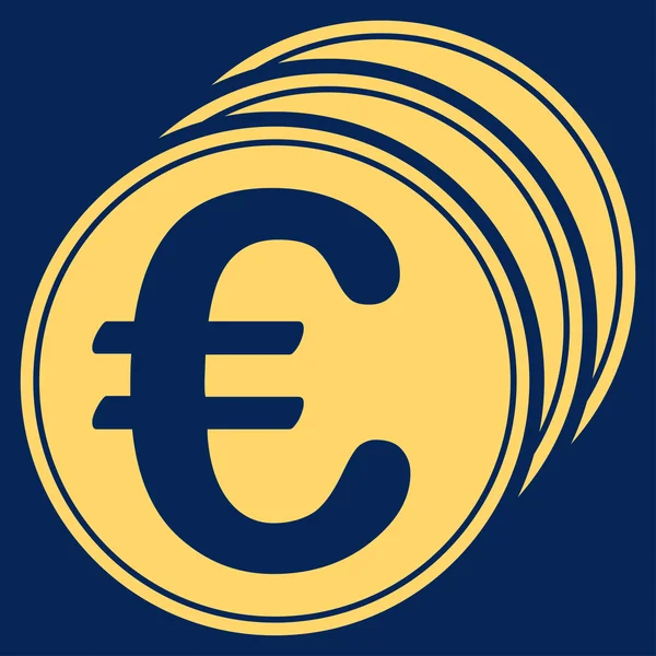 Icono de monedas de euro de BiColor Euro Banking Set — Foto de Stock
