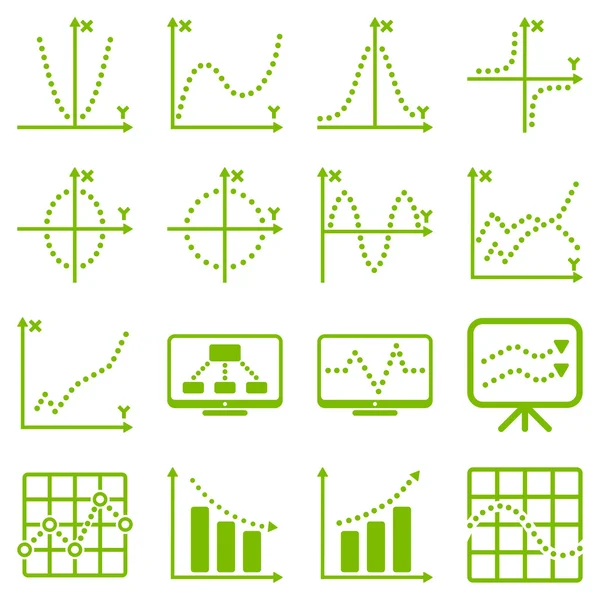 Ícones de negócios infográficos raster pontilhados — Fotografia de Stock