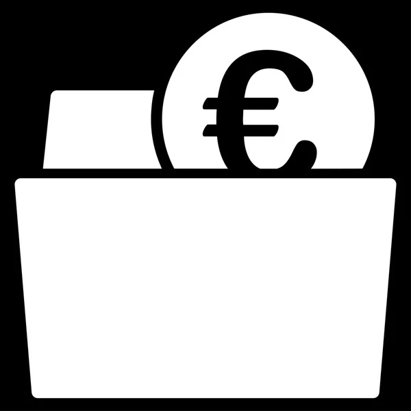 从欧元银行设置双色钱包图标 — 图库照片