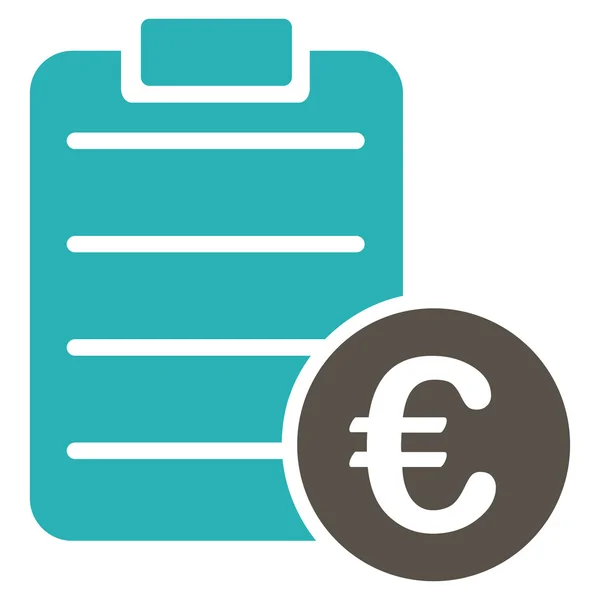 Ikona umowy z Bicolor Euro Banking zestaw — Zdjęcie stockowe