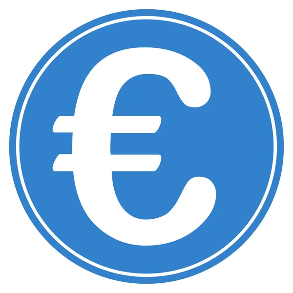 Євро монета ікона з біколор євро банківських встановити — стокове фото