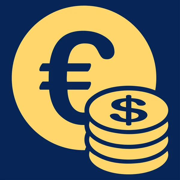 Dollar munt stapel icoon uit Bicolor Euro Banking instellen — Stockfoto