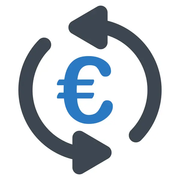 Herhalingspictogram van Bicolor Euro Banking instellen — Stockfoto