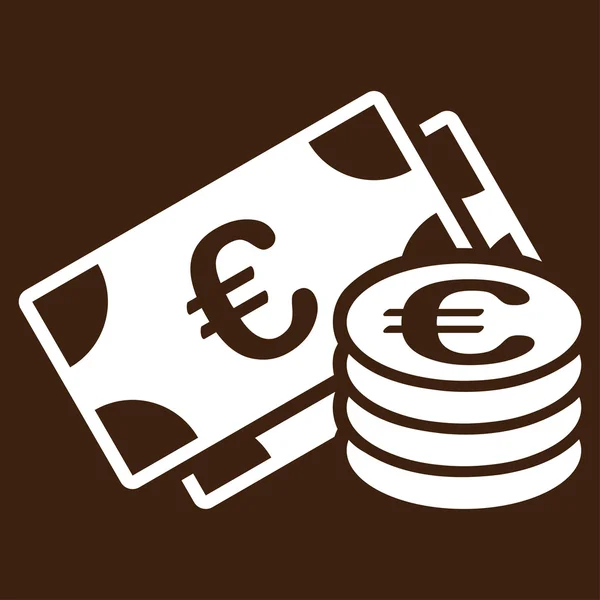 Icono de efectivo en euros de BiColor Euro Banking Set — Foto de Stock