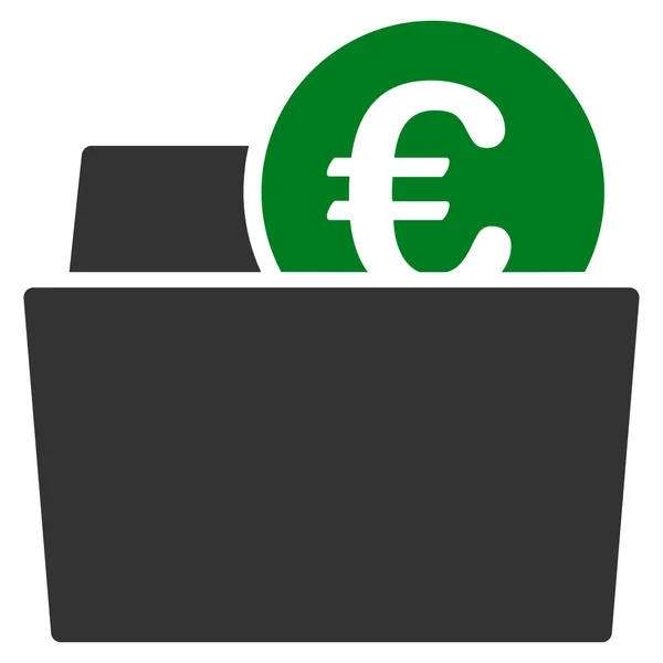 Plånbok-ikonen från Bicolor Euro Banking ange — Stockfoto