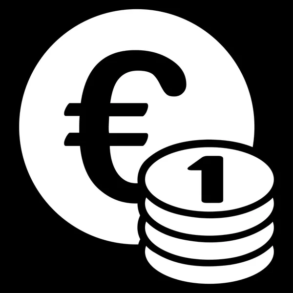 One euro coin stack icon from BiColor Euro Banking Set — Stock Photo, Image