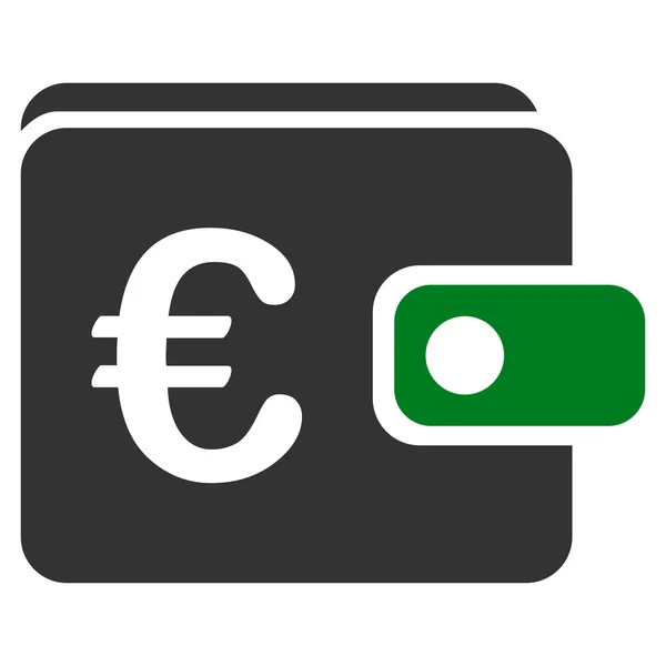 Portemonnaie-Symbol aus zweifarbigem Euro-Banking-Set — Stockfoto