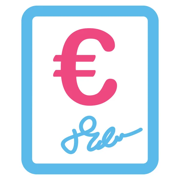 Kontrakt ikon fra BiColor Euro Banking Set - Stock-foto