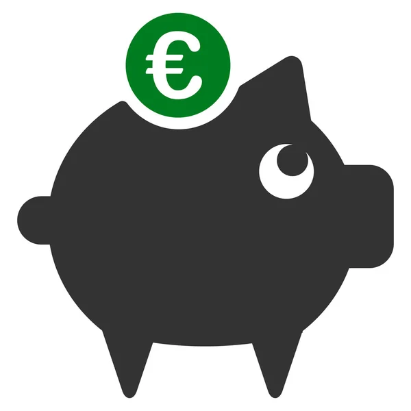 Piggy bank icon from BiColor Euro Banking Set — Stock Photo, Image