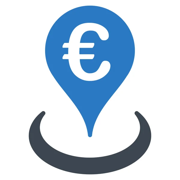 Standort-Symbol aus zweifarbigem Euro-Banking-Set — Stockfoto