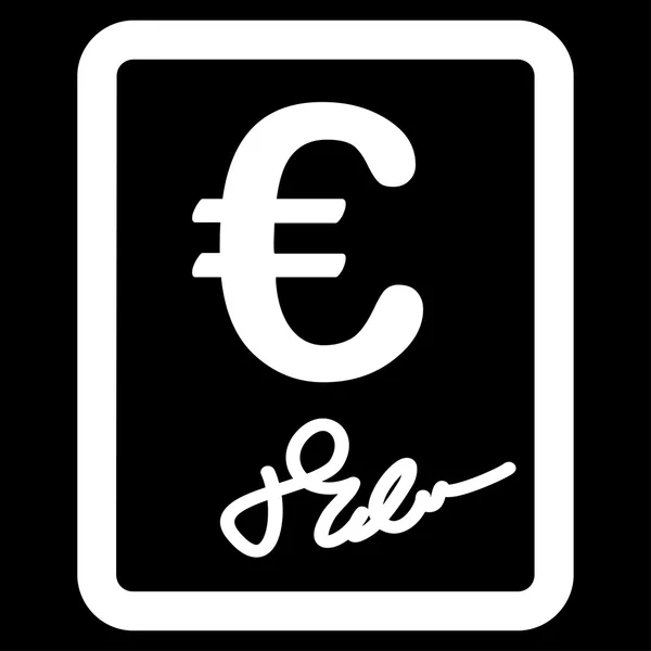 Smlouva ikona z Bicolor Euro bankovní sady — Stock fotografie