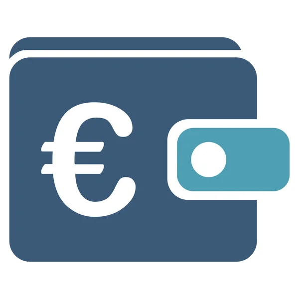 Portemonnaie-Symbol aus zweifarbigem Euro-Banking-Set — Stockfoto