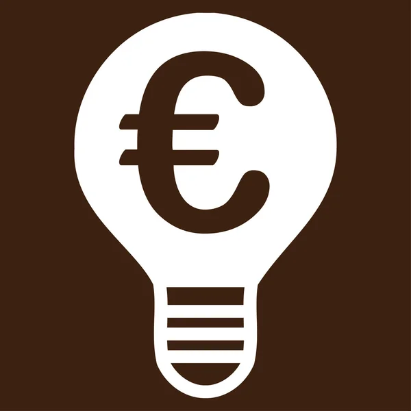 ユーロ銀行二色セットから電球アイコン — ストック写真