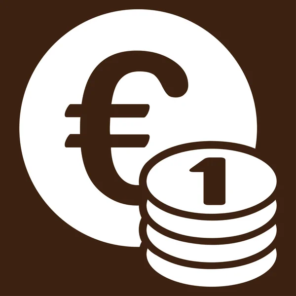 Um ícone de pilha de moedas de euro do BiColor Euro Banking Set — Fotografia de Stock