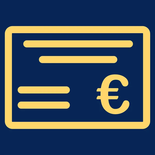 Icono de cheque de BiColor Euro Banking Set — Foto de Stock