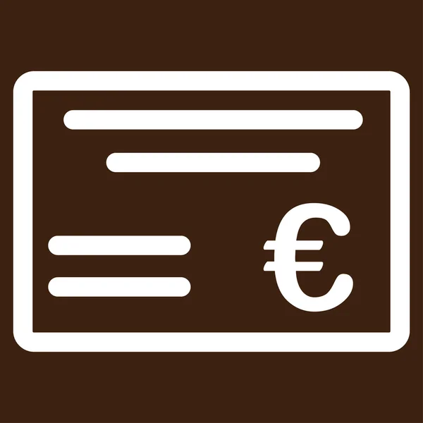 Cheque icoon uit Bicolor Euro Banking instellen — Stockfoto