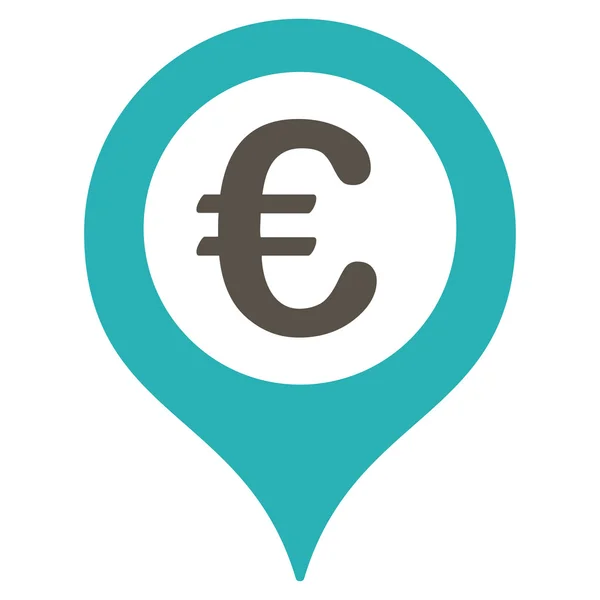 Marker Kaartpictogram van Bicolor Euro Banking instellen — Stockfoto