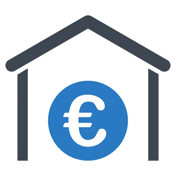 Pictogram van de opslag van Bicolor Euro Banking instellen — Stockfoto